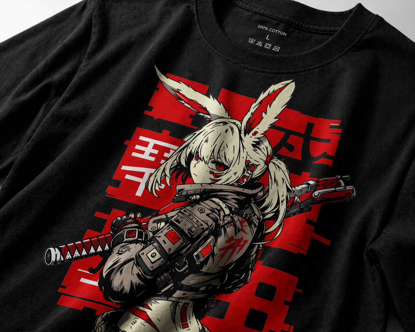 Cyberpunk Anime Streetwear T-Shirt Graphic Tee Unisex Y2K Cotton Urban Fashion gallery