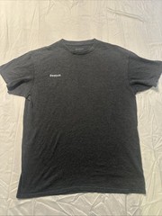 Reebok Men’s Medium Gray Short Sleeve Crew Neck Logo T-Shirt Athletic Casual