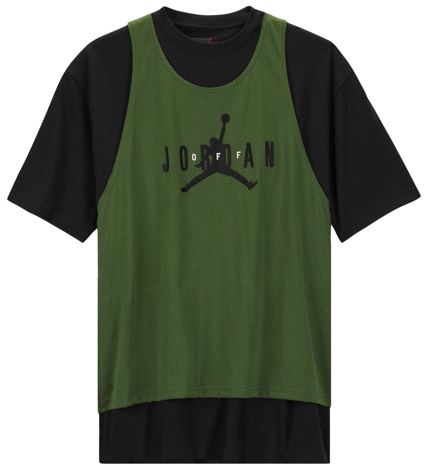 [CV3518-361] MENS AIR JORDAN X OFF-WHITE SHORT SLEEVE JERSEY TOP 'FOREST GREEN' gallery