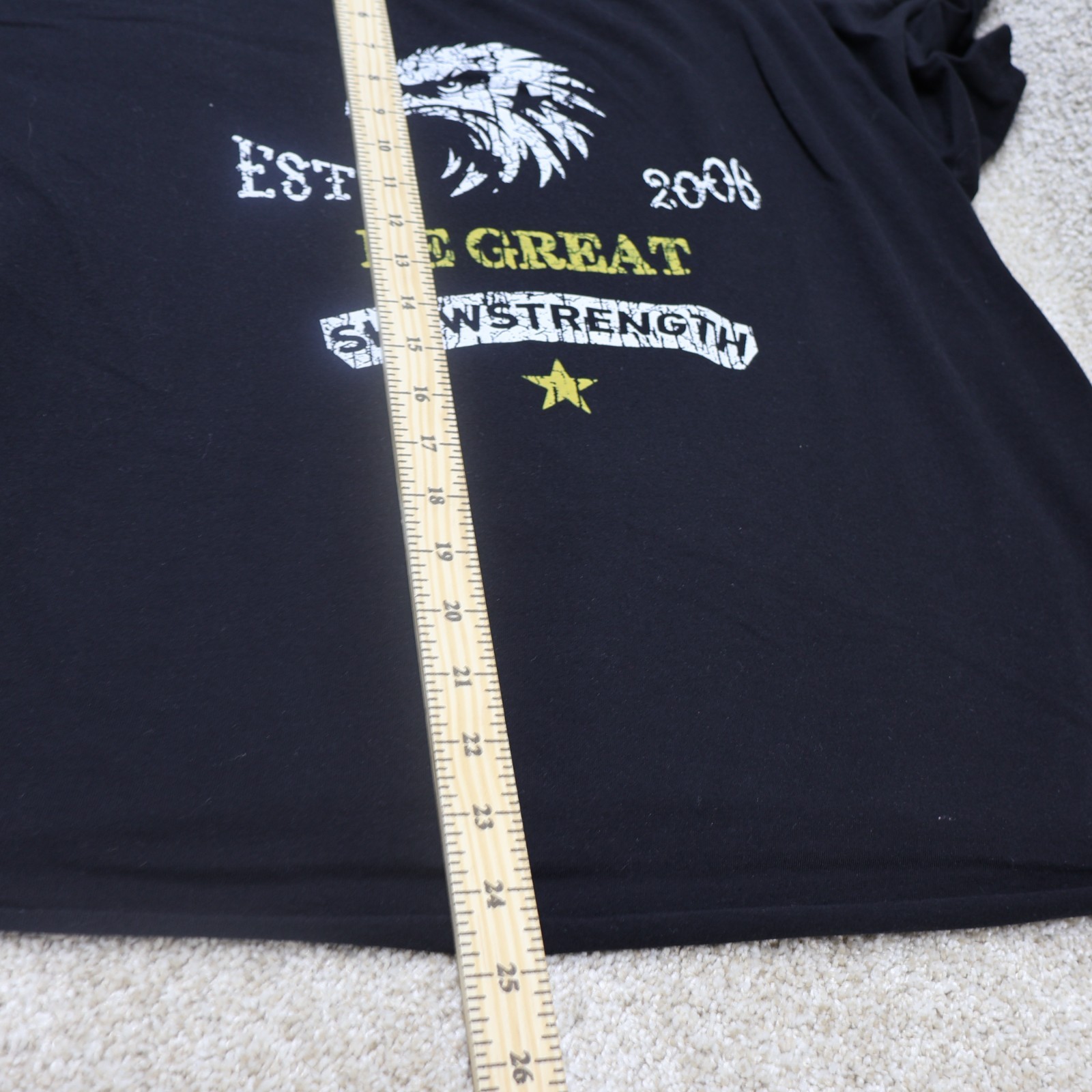 Shaw Strength Cropped T-Shirt XL Black Graphic Gym Workout Tee Modified gallery