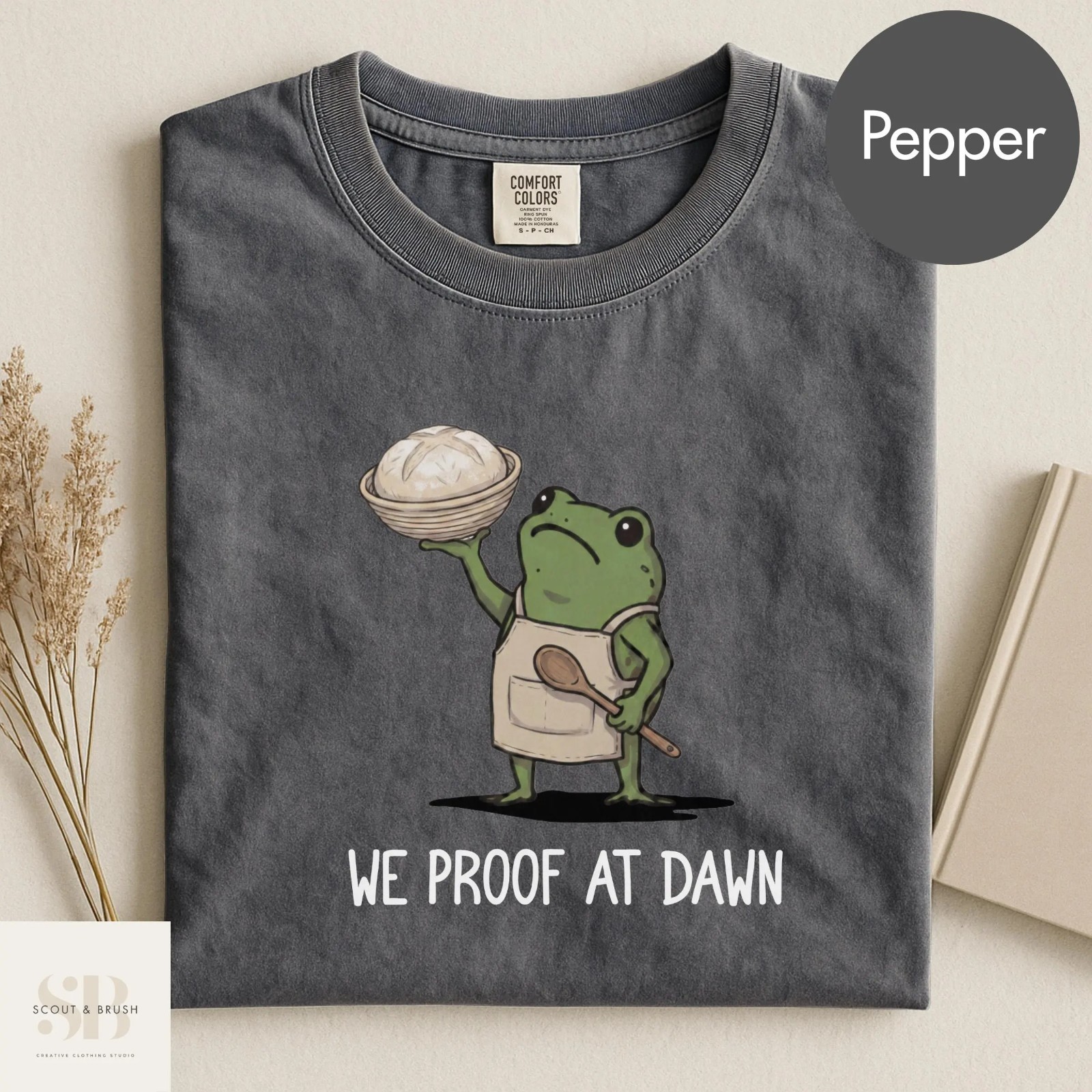 We Proof at Dawn Sourdough Shirt, Funny Frog Meme Bread Baking T-Shirt gallery