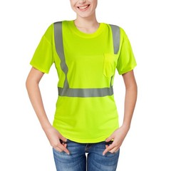 High Visibility Shirts Quick Dry Safety T Shirts with Reflective Strips and P…