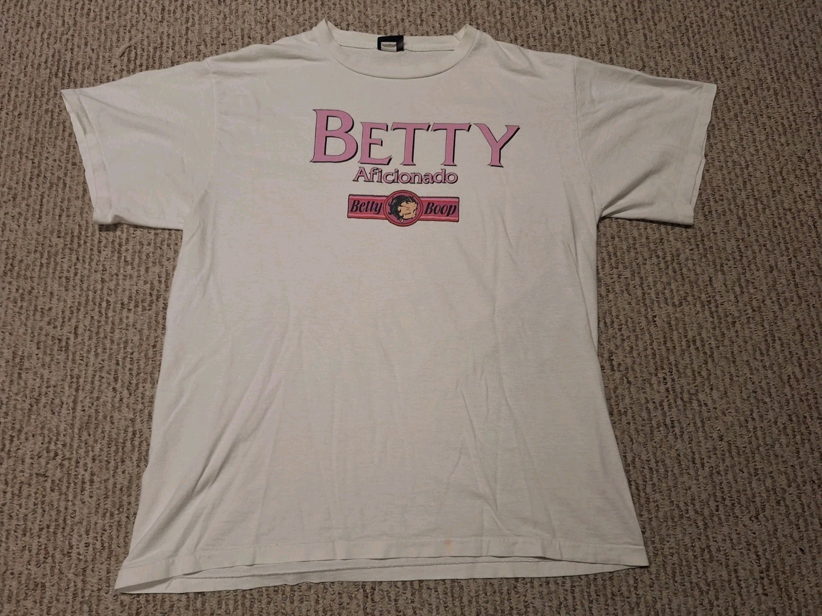 Vintage 90s 1997 Betty Boop Cigar Aficionado Art Cartoon Tv Movie T-Shirt XL gallery