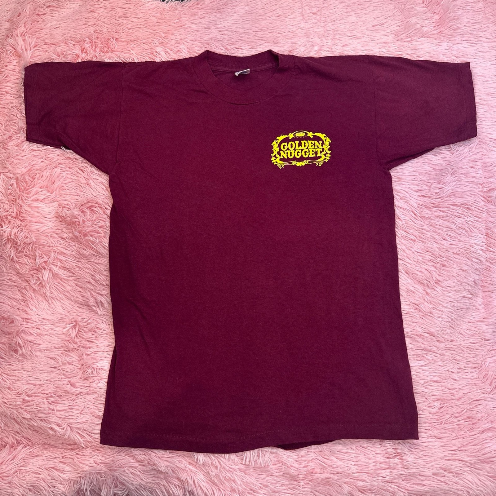 Vintage Artex Golden Nugget Casino T-Shirt Maroon Size M gallery