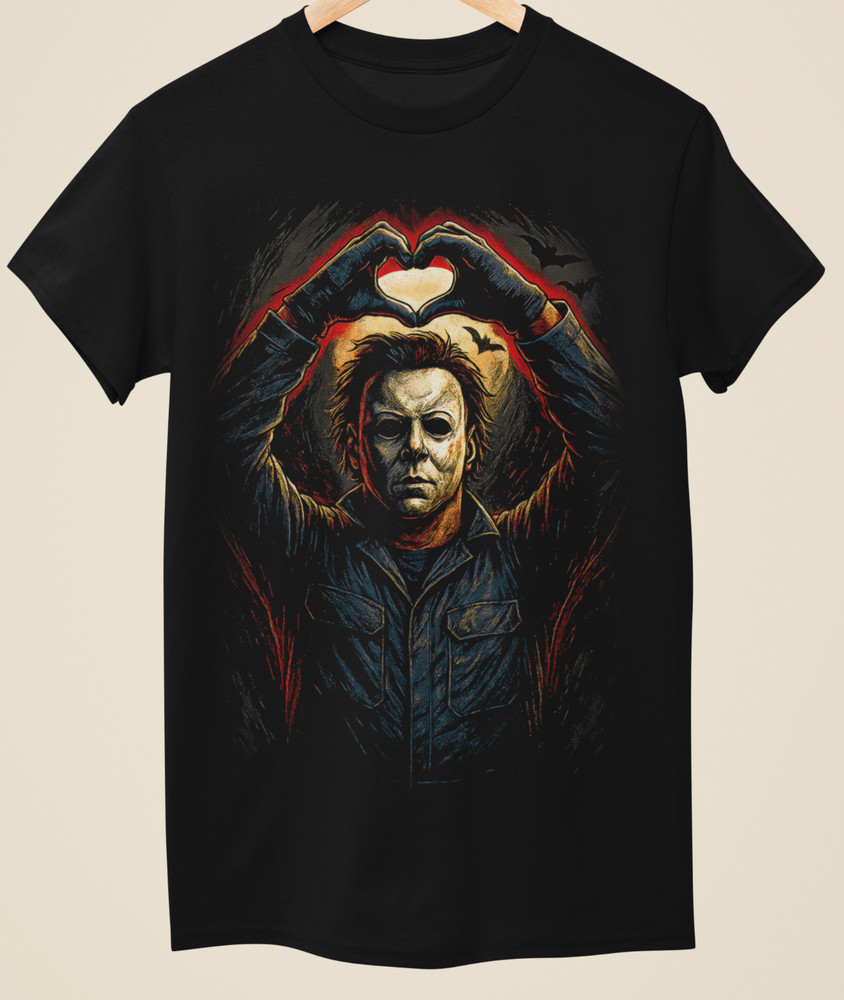 Inspired by Halloween – Michael Myers Dark Love Heart Art Unisex T-Shirt -H0-037