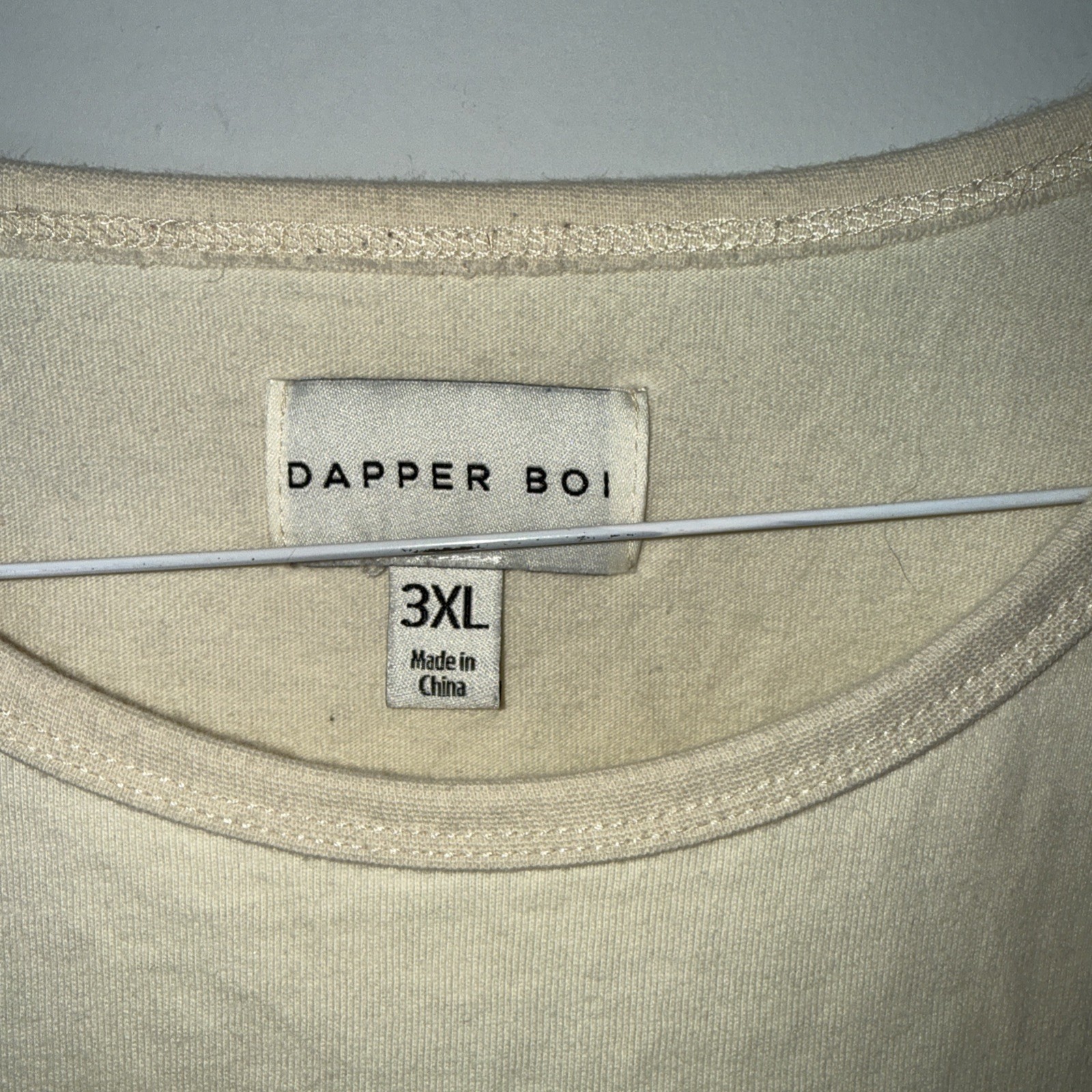 Dapper Boi Shirt Mens 3XL Pale Yellow Cotton Crew Short Sleeve Minimalist gallery