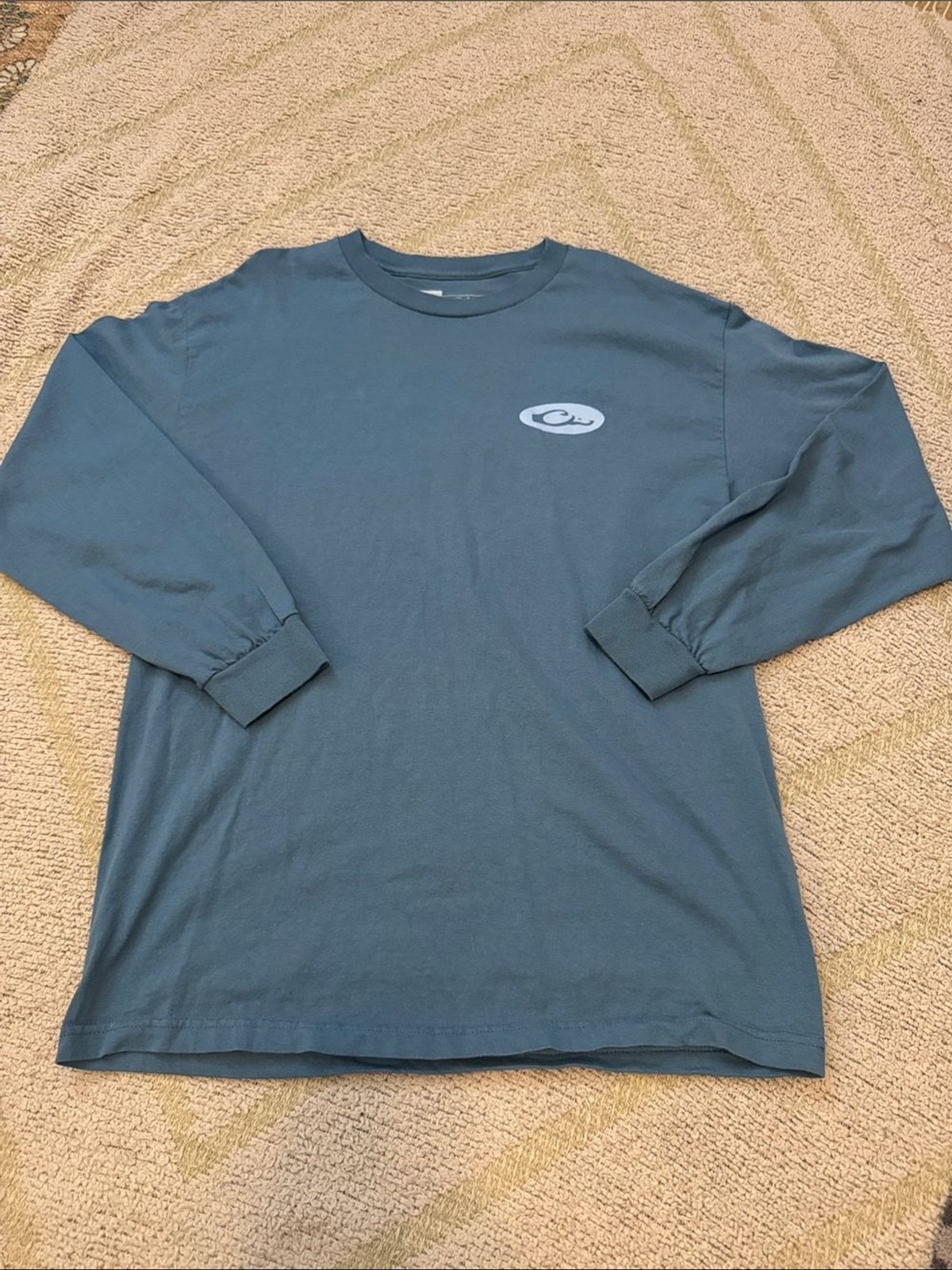 Drake Waterfowl Long Sleeve Logo T-Shirt Men’s Large Blue Hunting Outdoors Tee gallery