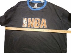 Vintage NBA Elevation Warm-Up Shirt Adult XL – Black & Blue Graphic Tee, RARE