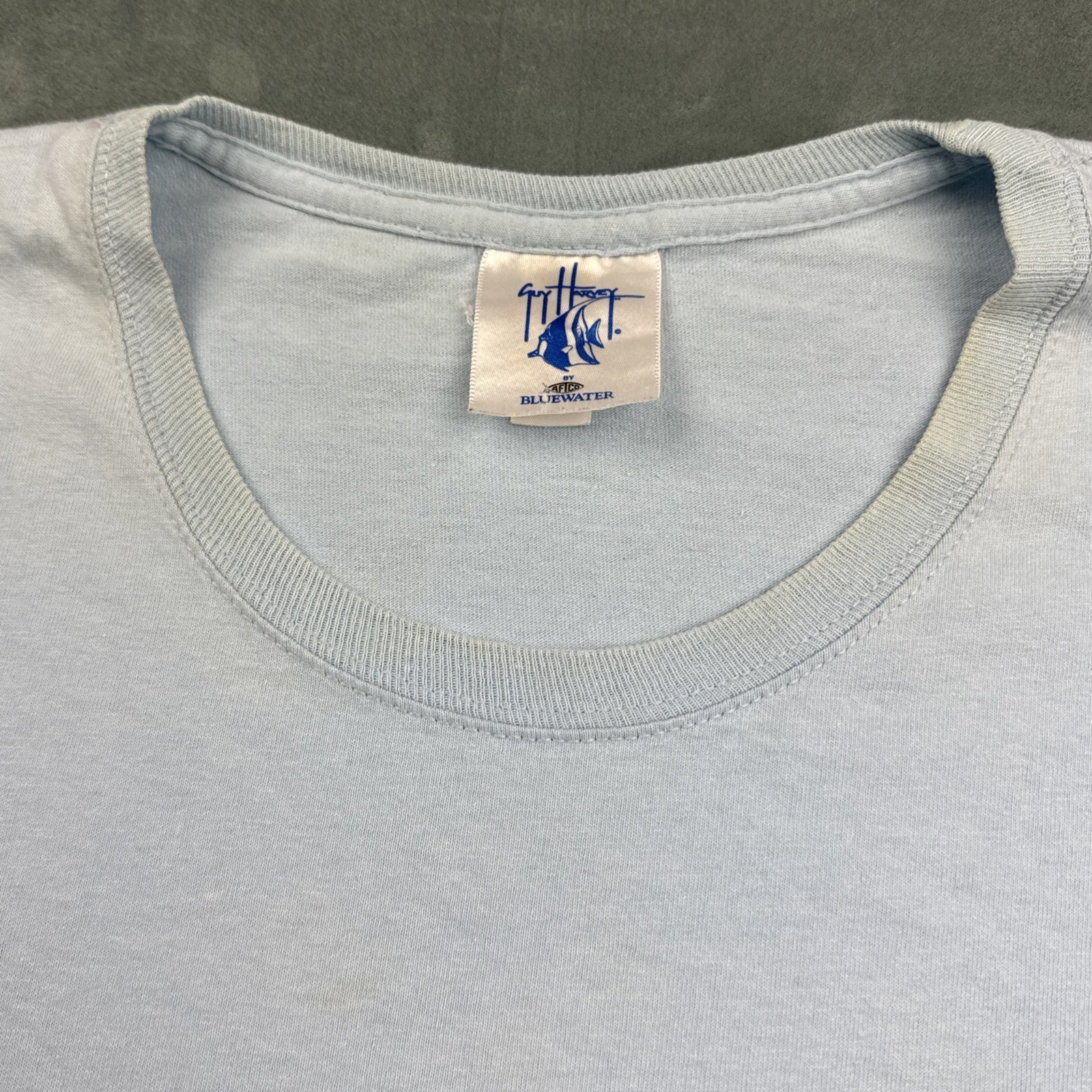 VINTAGE 00s Guy Harvey AFTCO Blue T-Shirt Adult XL Y2K Black Marlin Graphic Tee gallery
