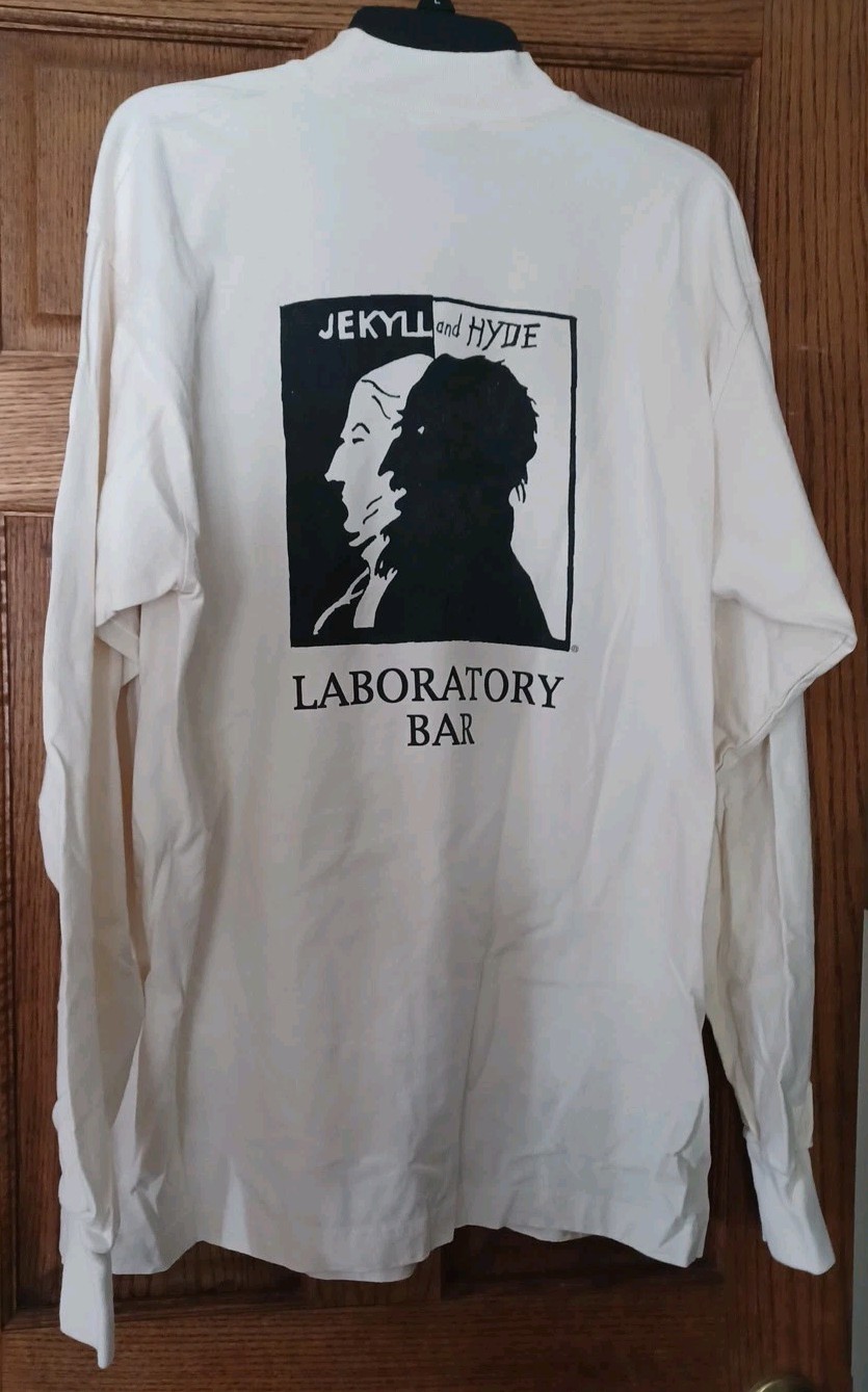 HTF Vintage 90's Unisex Jekyll And Hyde's NYC Laboratory Bar Cotton LS Shirt EUC gallery
