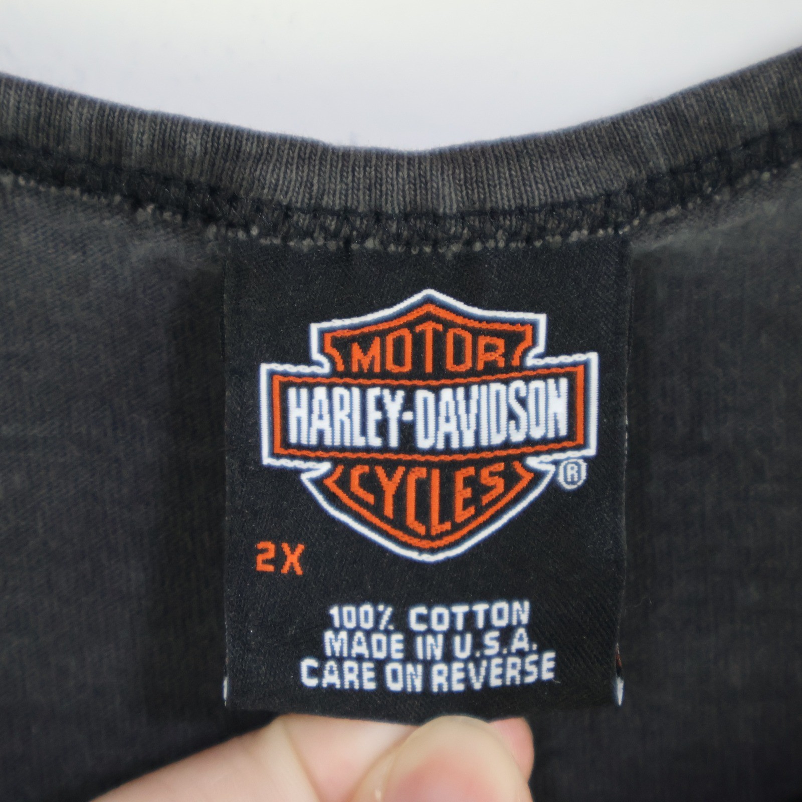 Vintage 2006 Harley Davidson Oak Lawn Tank Top 2X Biker Grunge Fade Black Cotton gallery