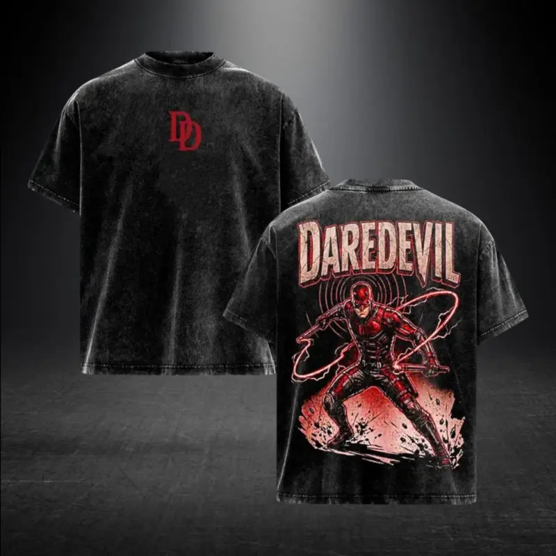 Daredevil Vintage Comic Graphic T-Shirt Man Without Fear Retro Tee