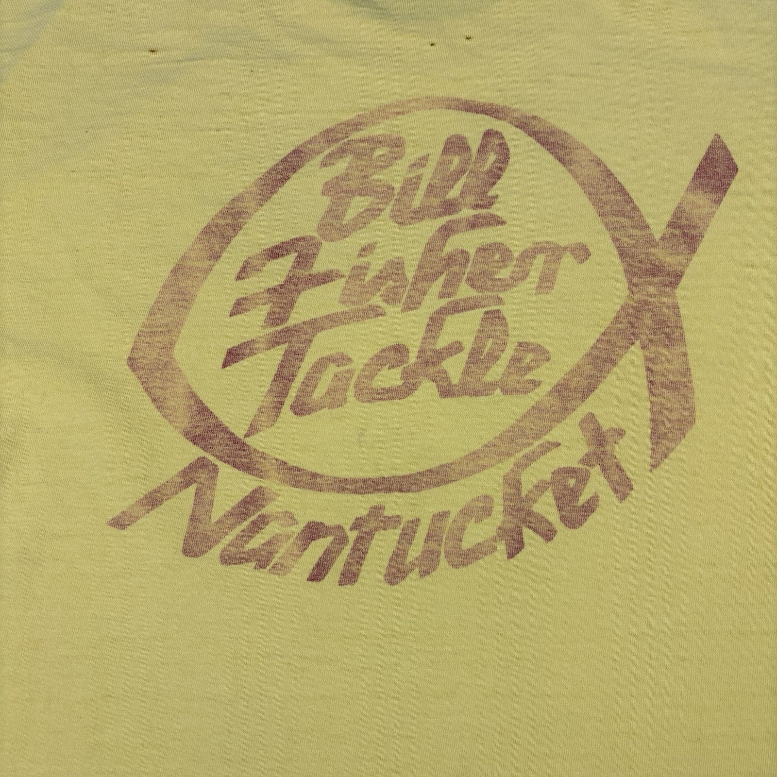 Vintage 90s Bill Fisher Tackle Nantucker Promo T Shirt Adult size XL gallery