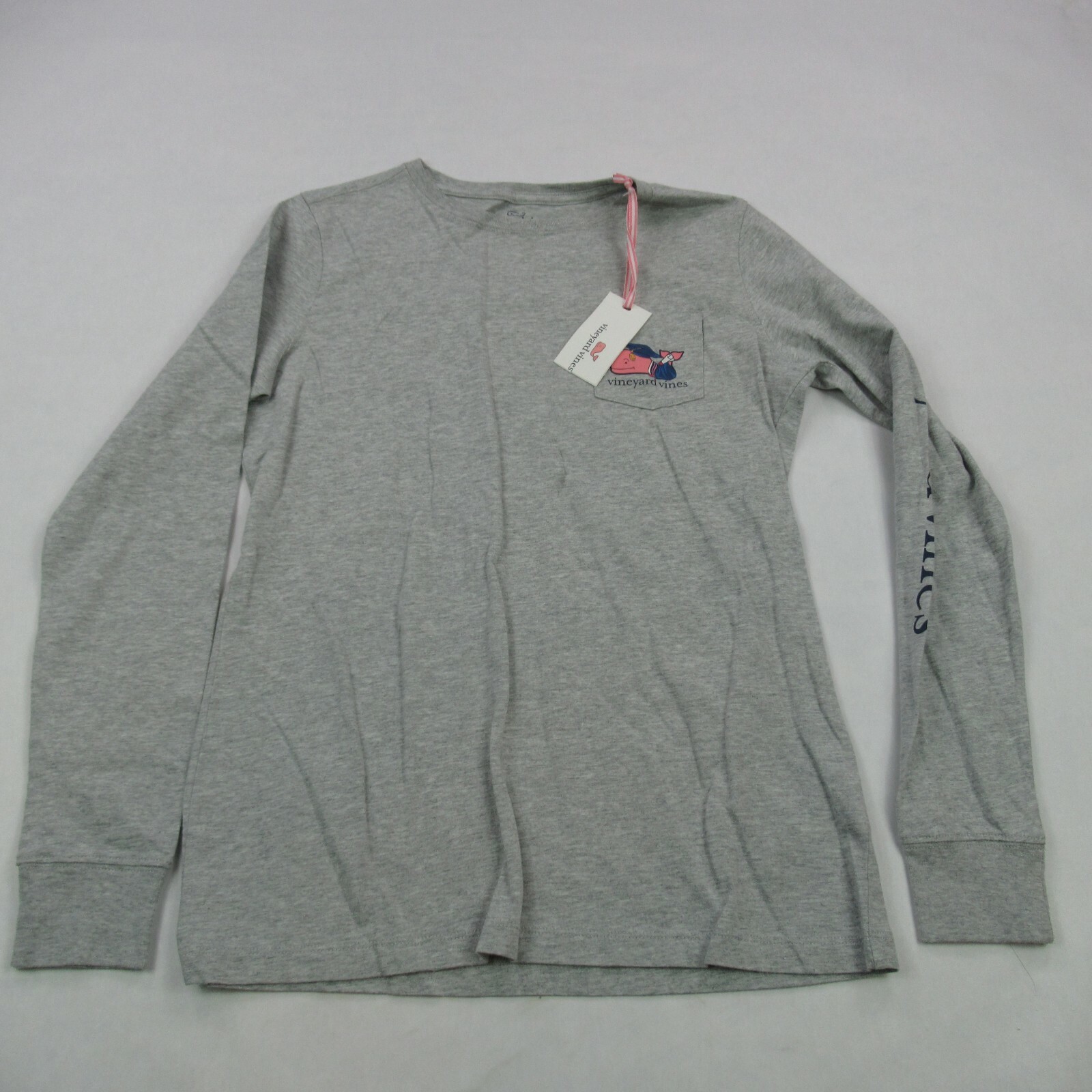 Vineyard Vines Shirt Mens 2XS Gray Long Sleeve Crew Neck Pocket Cotton gallery