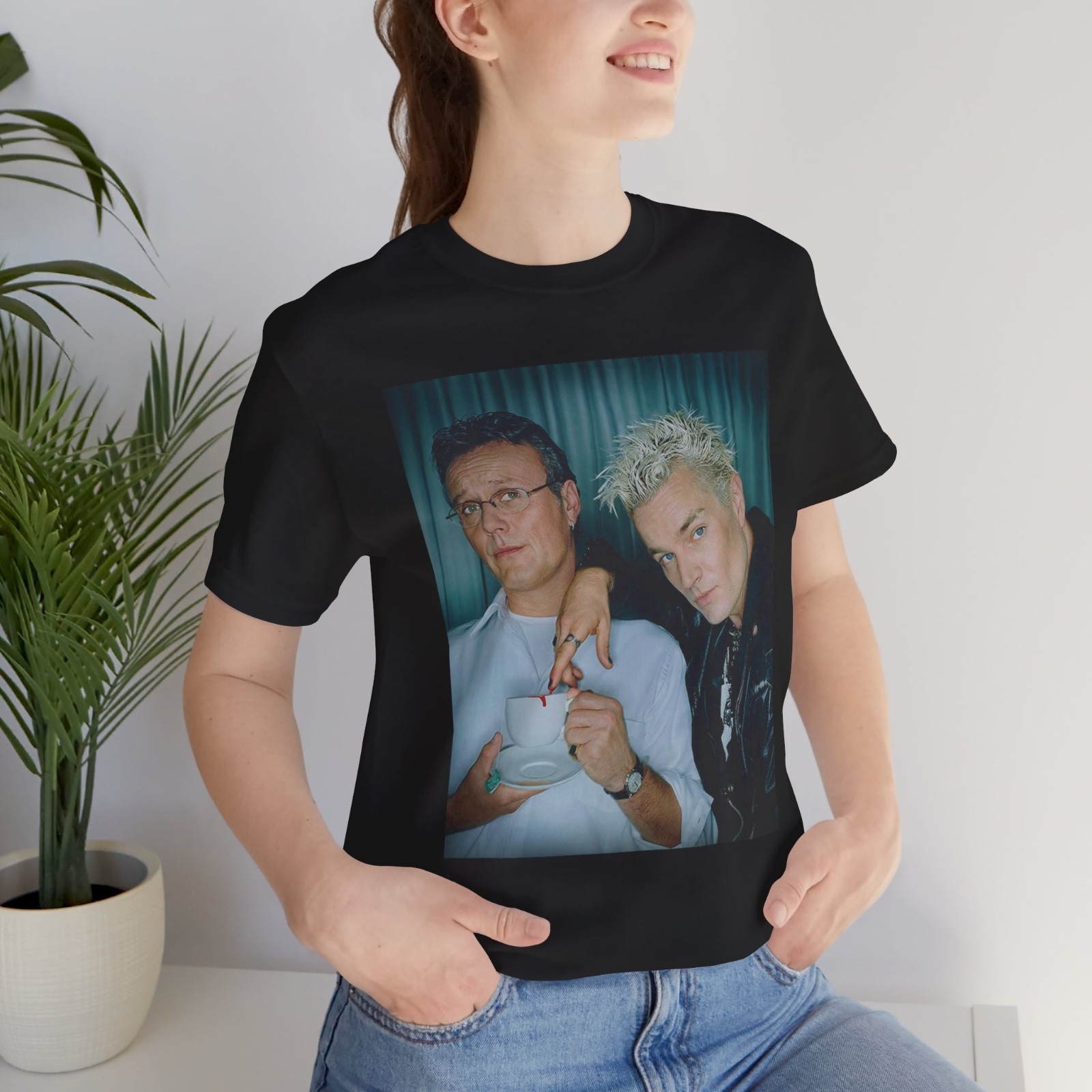 Buffy the Vampire Slayer T-Shirt ✩ SPIKE + GILES! British Bromance ♡ Funny! 90s! gallery