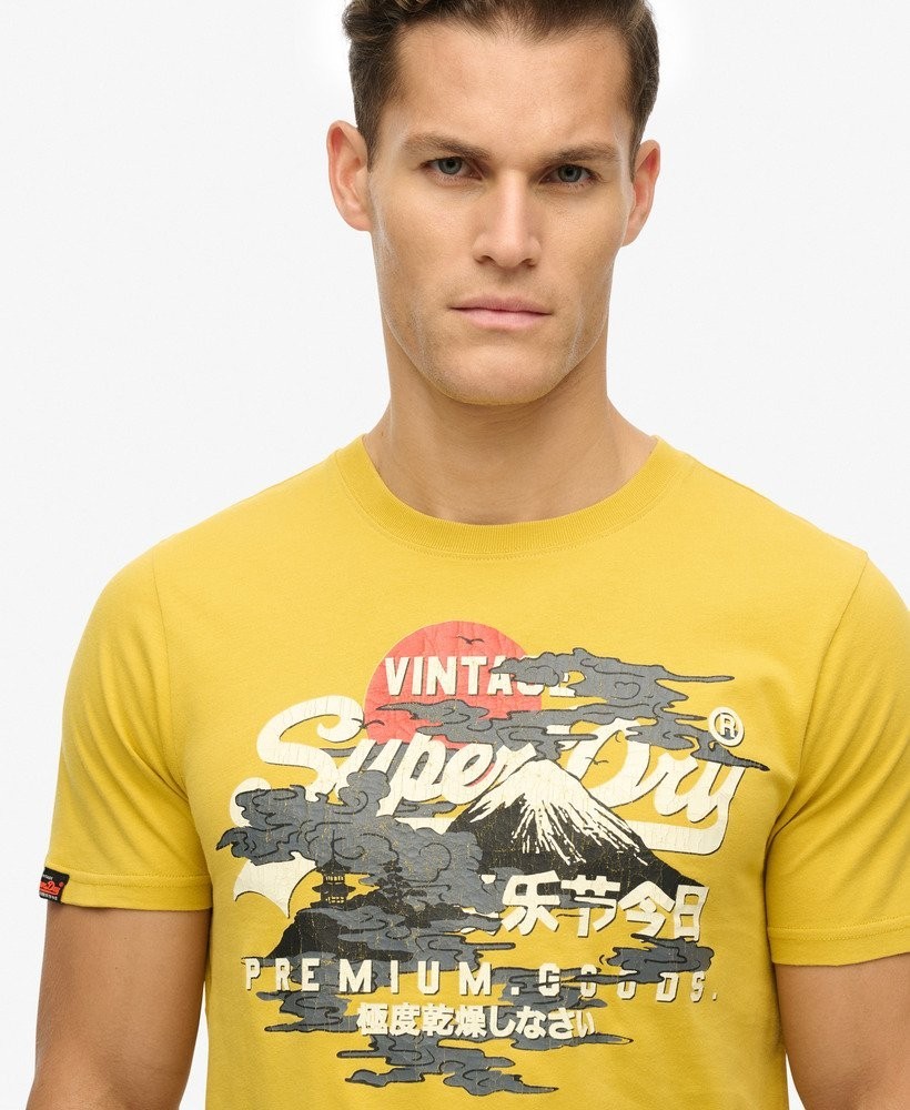Superdry Mens Vintage Logo Tokyo T-Shirt Size Small Yellow gallery