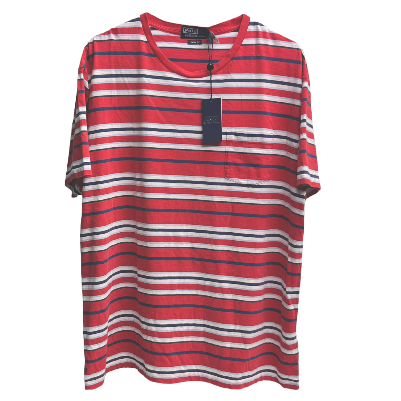 Polo Country Ralph Lauren Short Sleeve Tee T-Shirt Classic Fit Red Stripe $75