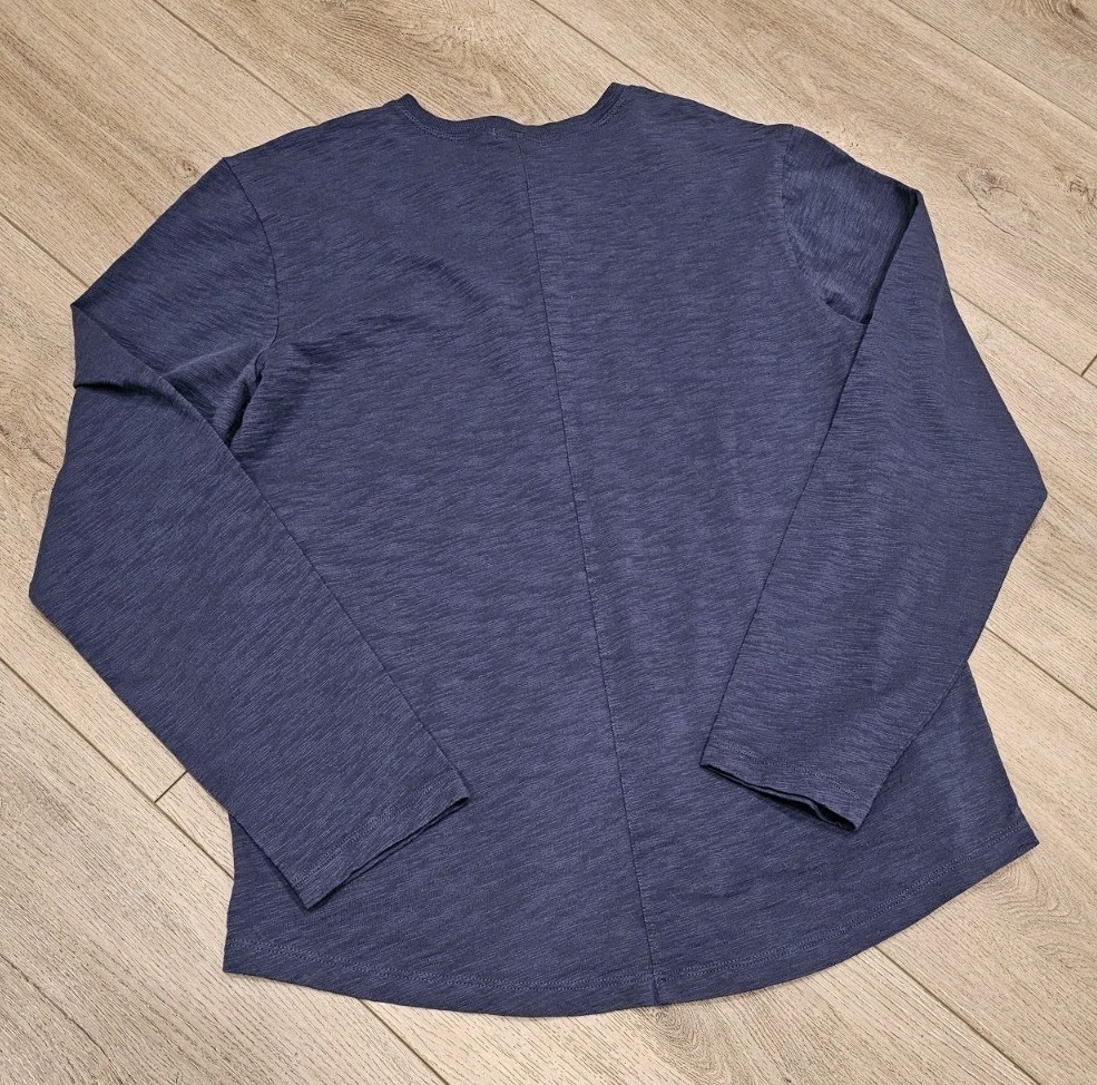 Barefoot Dreams Henley Shirt w/placket Cotton Long Sleeve Sz L gallery