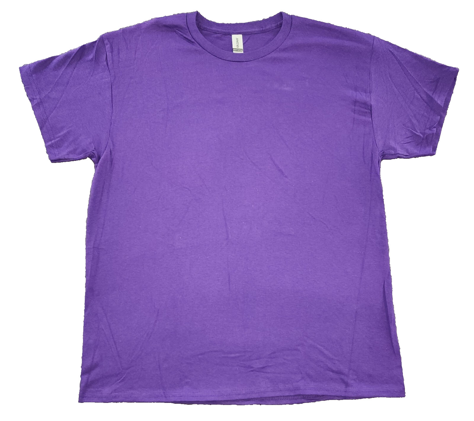 Gildan Adult Purple Pre-Shrunk Heavy Cotton Crew Neck T-Shirt Size L gallery