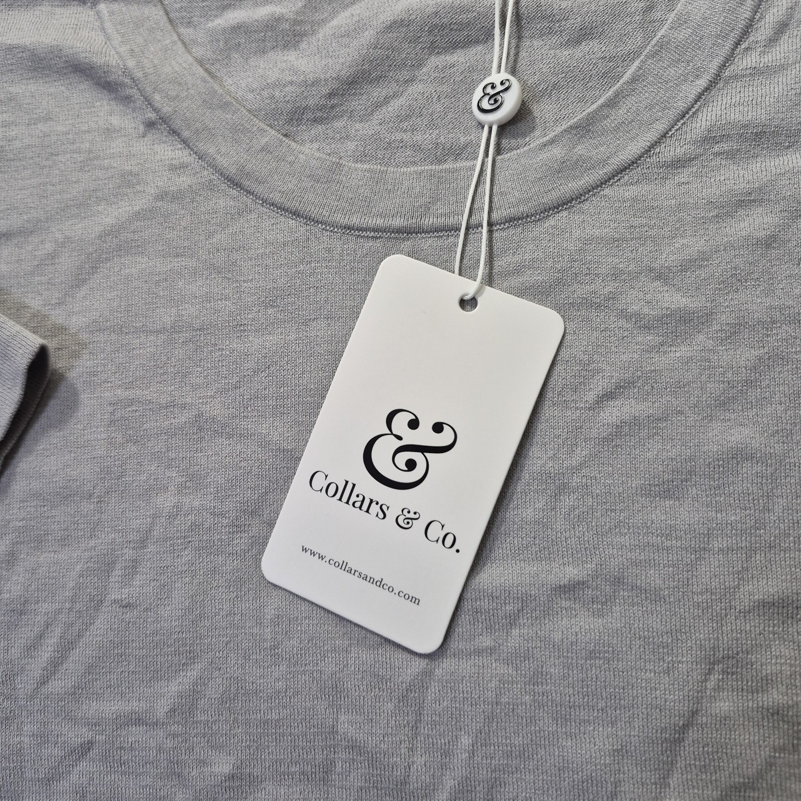 Collars & Co Cotton Silk T Shirt Mens 3XL Gray Comfort Knit Stretch Luxury Beach gallery
