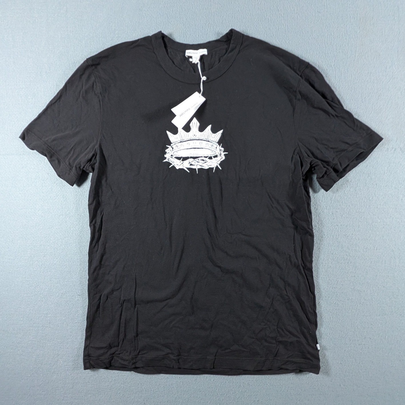 James Perse Graphic T Shirt Mens Size 2 M Black Jesus The King Is Still The King gallery