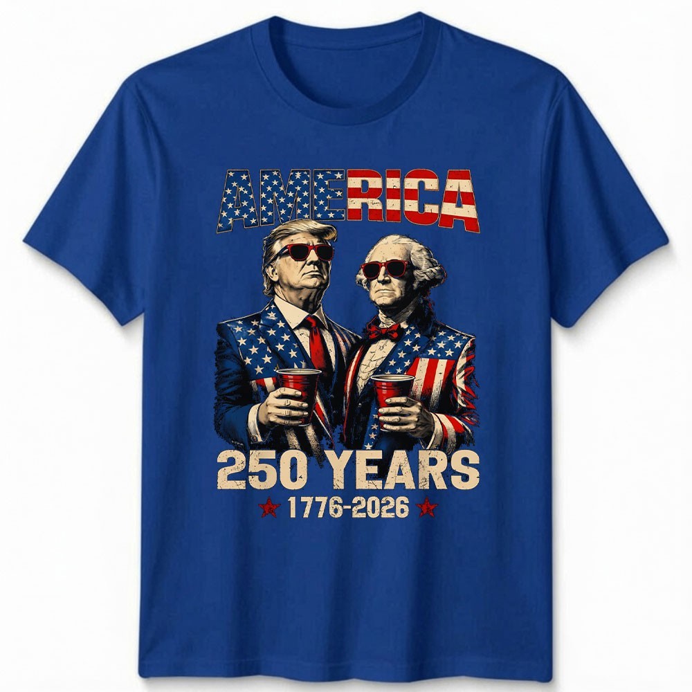 250 Years America Anniversary 250th Funny Trump Washington Unisex T-Shirt gallery