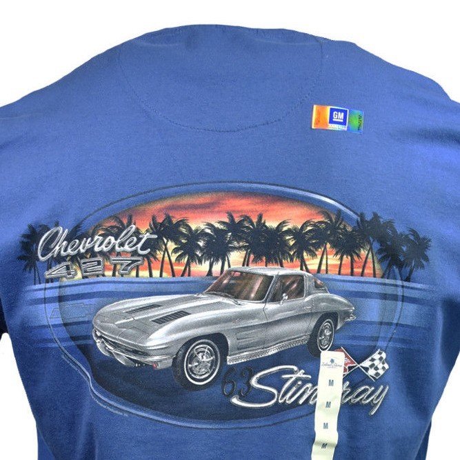 Men's T-shirt -Chevrolet 1963 Stingray-Racing 427-Island Shores-Classic Cars NWT gallery