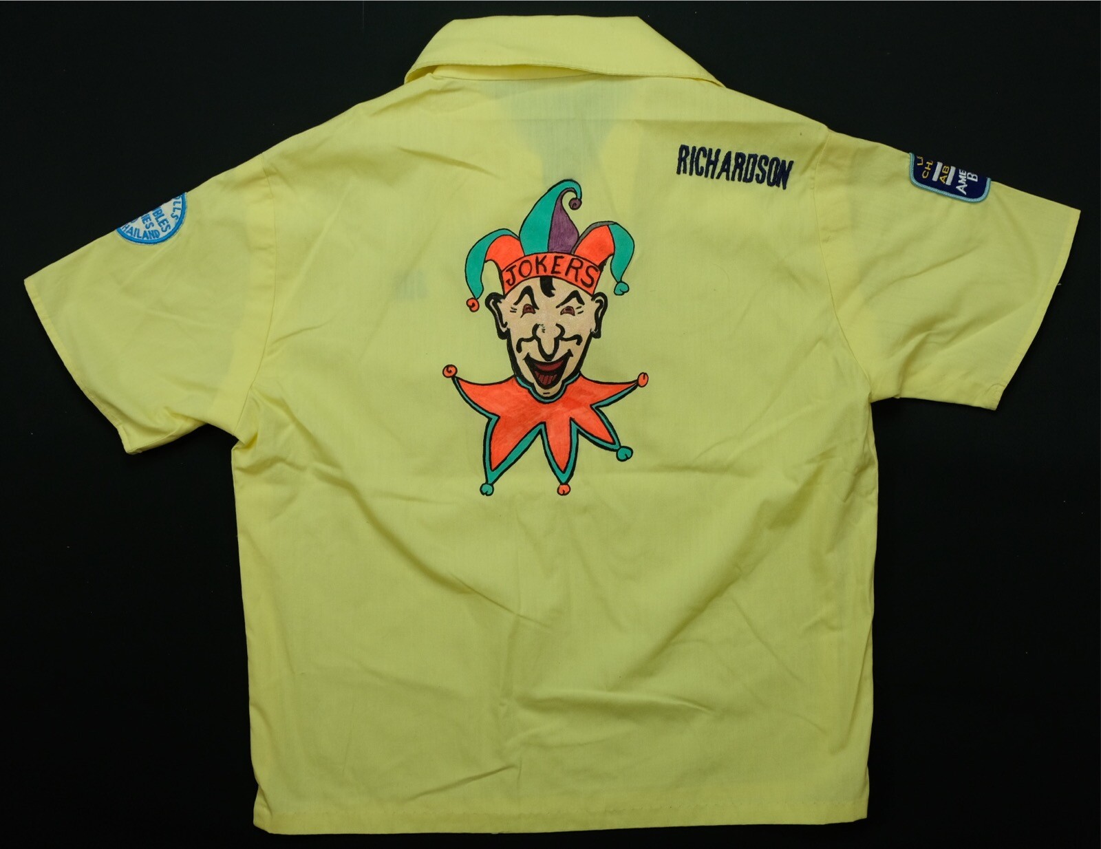 Rare VTG Bob Richardson Jokers ABC Bowling League Champions 1973-74 T Shirt 70s gallery