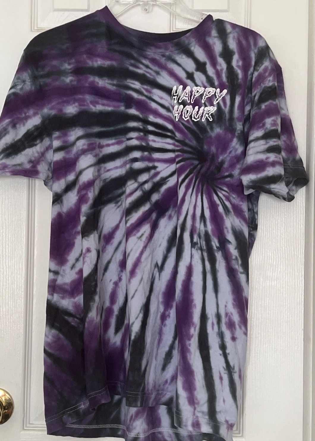 Happy Hour Hand Dyed In Long Beach Essential Purple Tie Dye T Shirt Mens Large