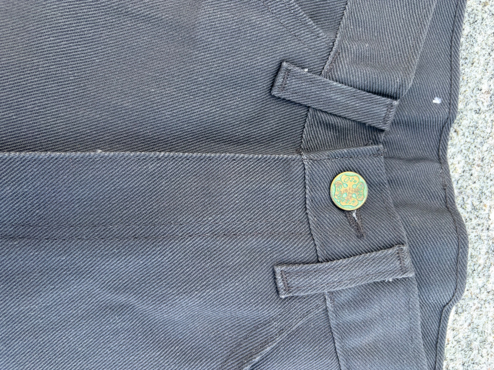 Vintage 2000s Classic Black Cotton Trousers, Unisex Yuppie Style gallery