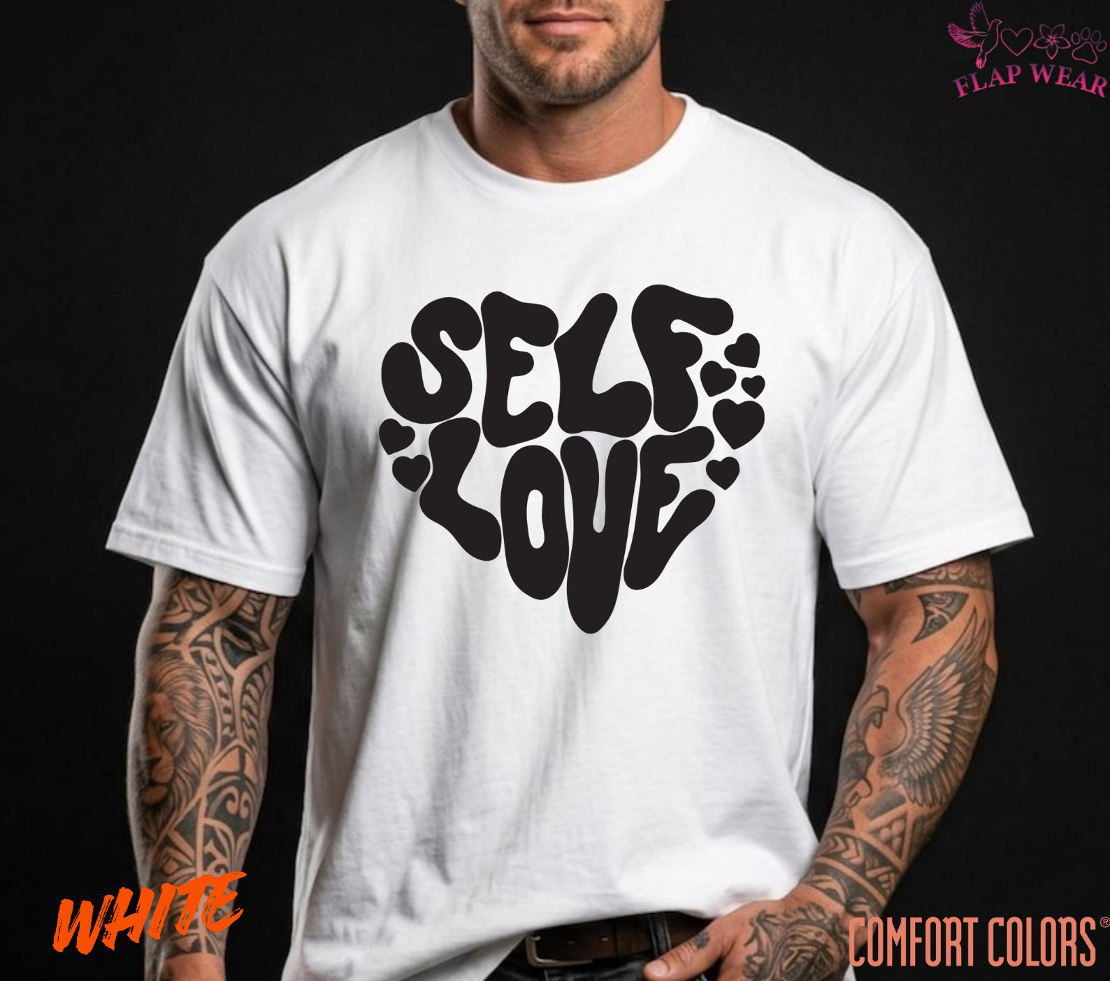 Unisex Self Love Retro Heart T shirt Men T shirt Women valanity Romantic gallery