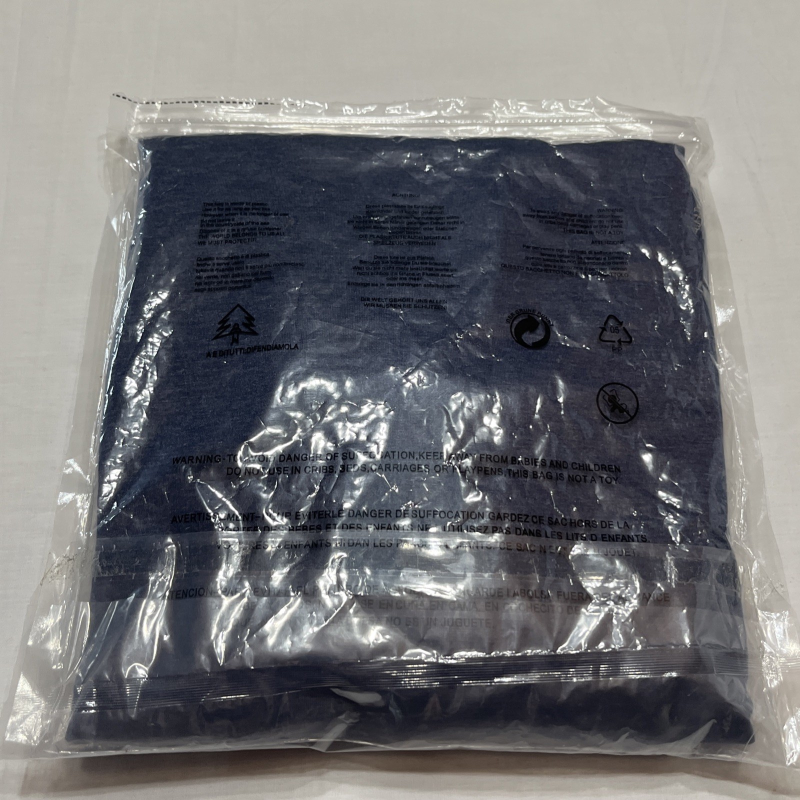 Men’s Henley Longsleeve Shirt Lightweight V Neck Pullover Navy Blue Size XL gallery