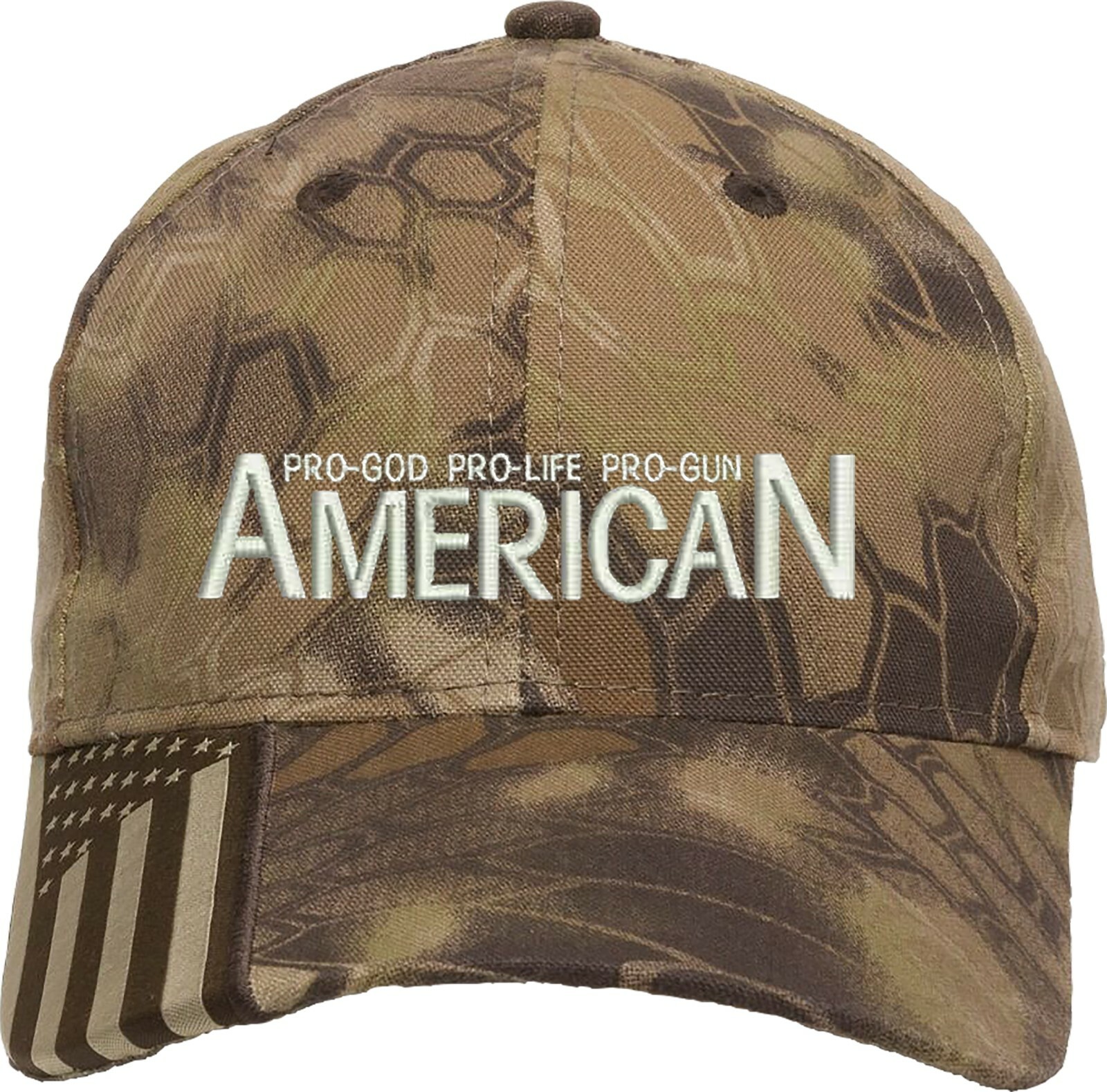 ProGod ProLife ProGun 1Col Embroidered Structured Adjustable US Flag on bill Hat gallery