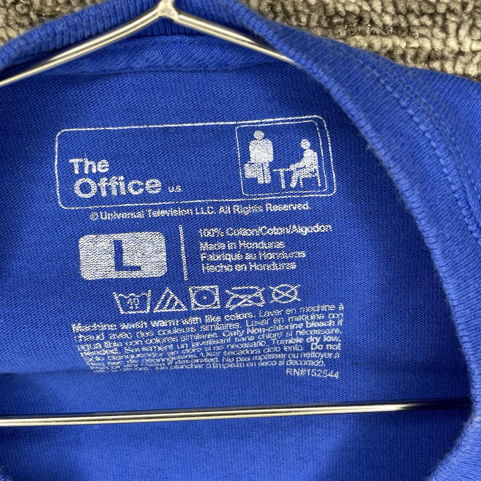 The Office Dunder Mifflin Shirt Adult Blue Michael Scott Funny Men’s Size L gallery