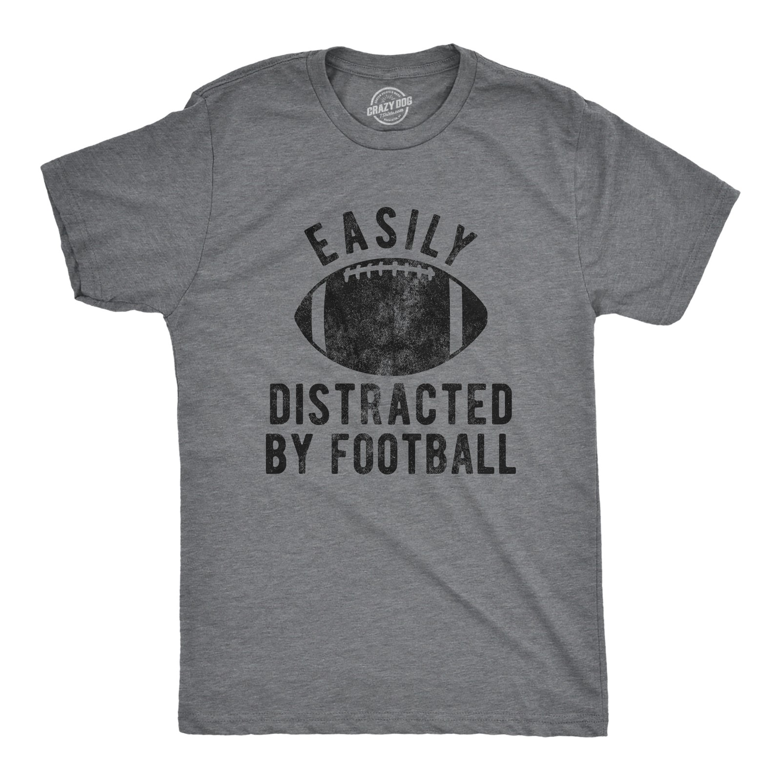 Mens Easily Distracted By Football T Shirt Funny Sunday Night Novelty Graphic