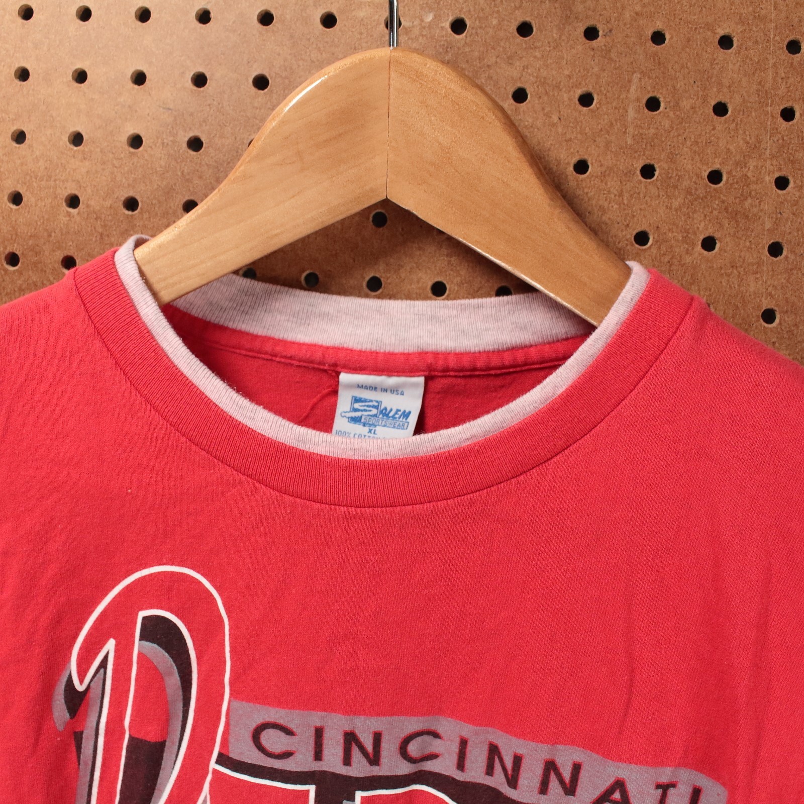vtg 90s usa made single stitch t-shirt XL cincinnati reds baseball mlb 1992 gallery