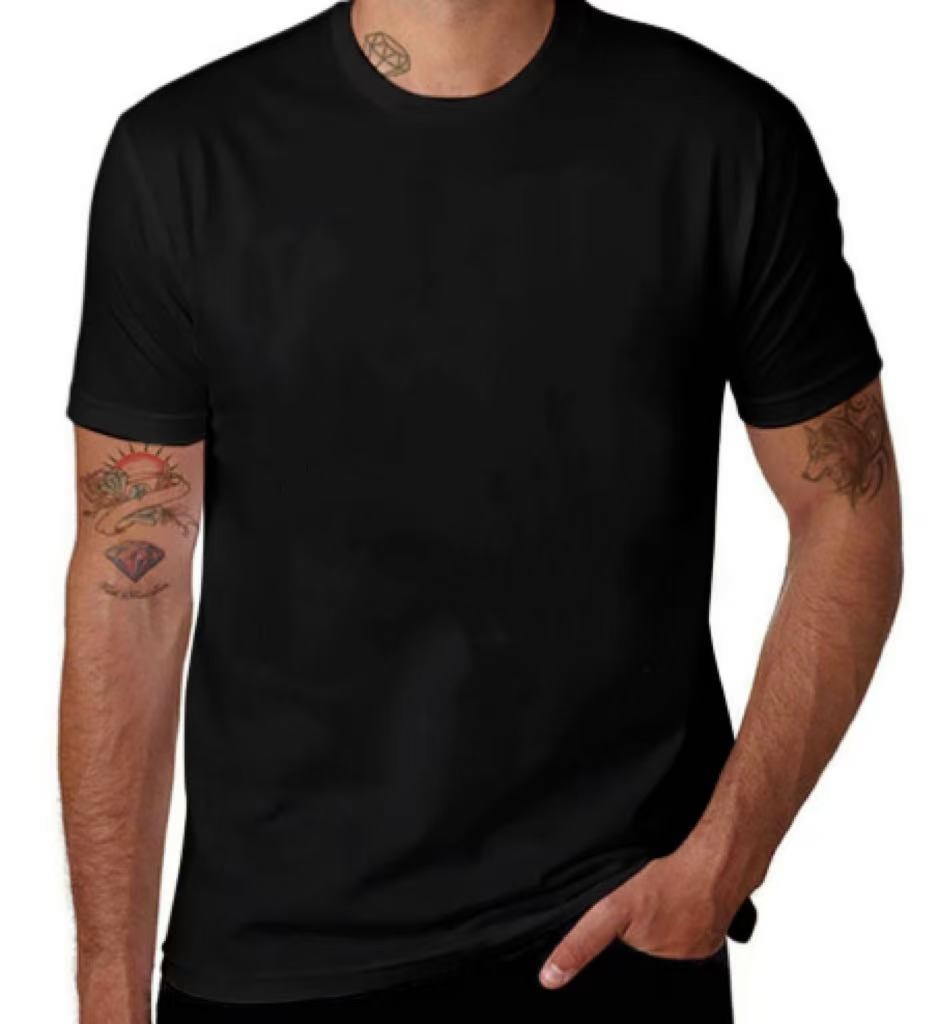 Plain Solid Crew Neck Tee Shirt, Comfort Daily Outdoor Casual Men Wear gallery