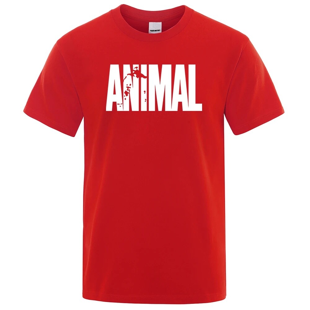 Animal T Shirt Mens Oversized Funny Tee Workout Gym 100% Cotton T-Shirts S -3XL gallery