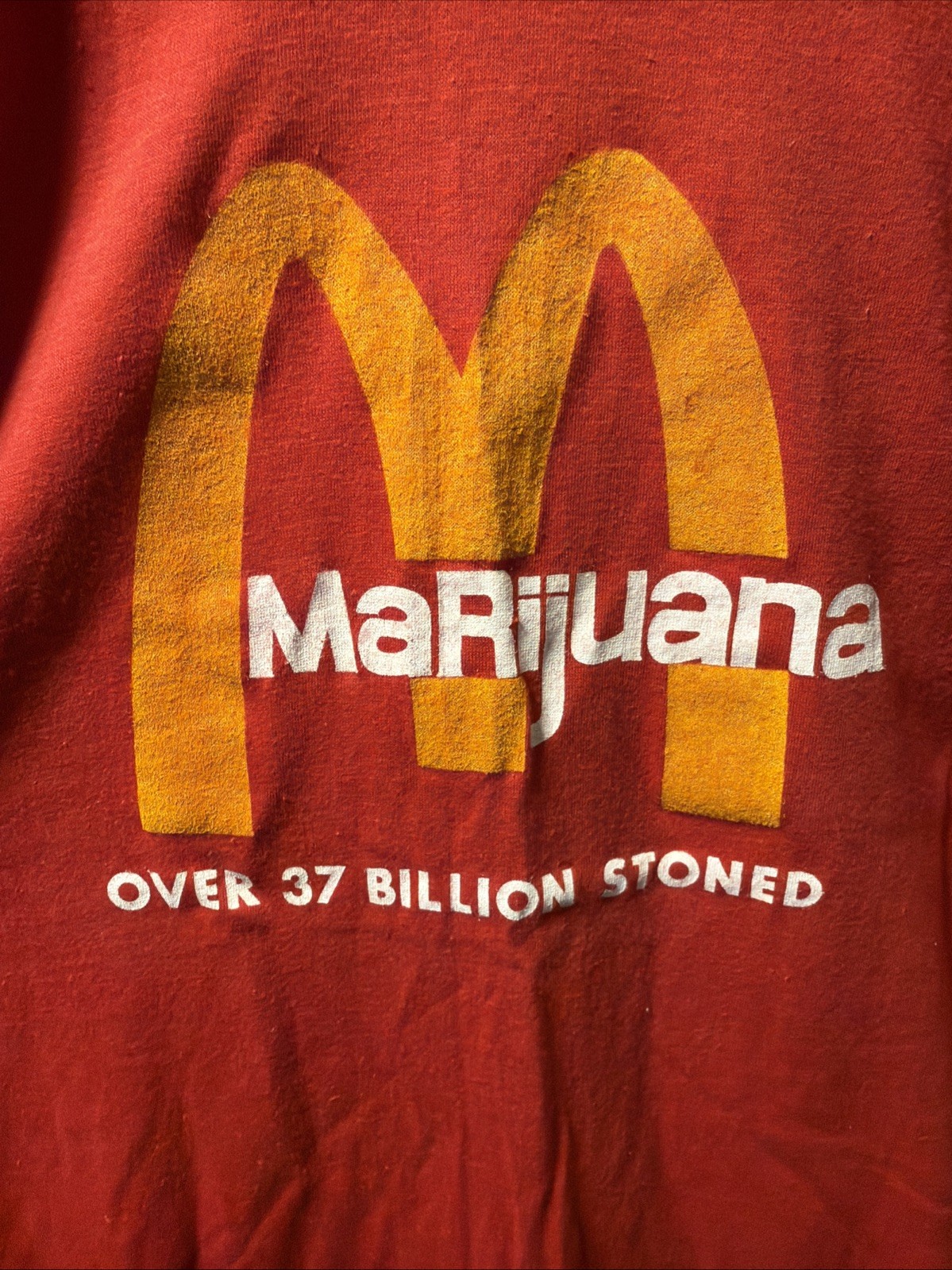 Vintage McDonalds Parody T Shirt Single Stitch Marijuana Made in USA gallery