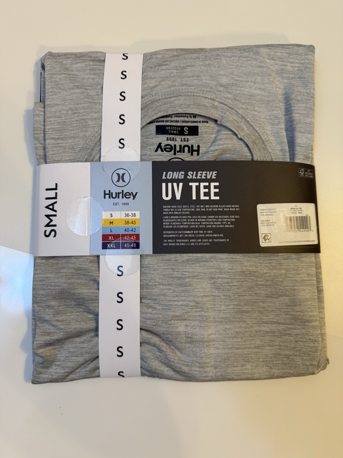 Hurley Grey Long Sleeve Sun Protection Sz S Mens Shirt multiple Colors gallery