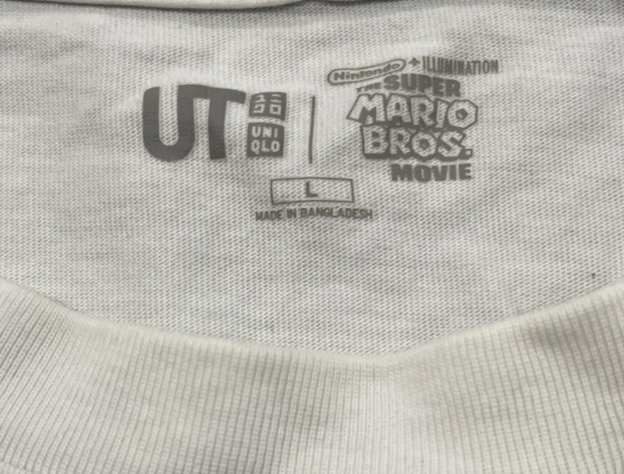 Uniqlo Super Mario Bros Movie Brooklyn T Shirt Men’s Large Bone White Cotton gallery