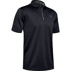 UNDER ARMOUR MEN’S TECH GOLF POLO – BLACK/GRAPHITE/GRAPHITE – SIZE XL