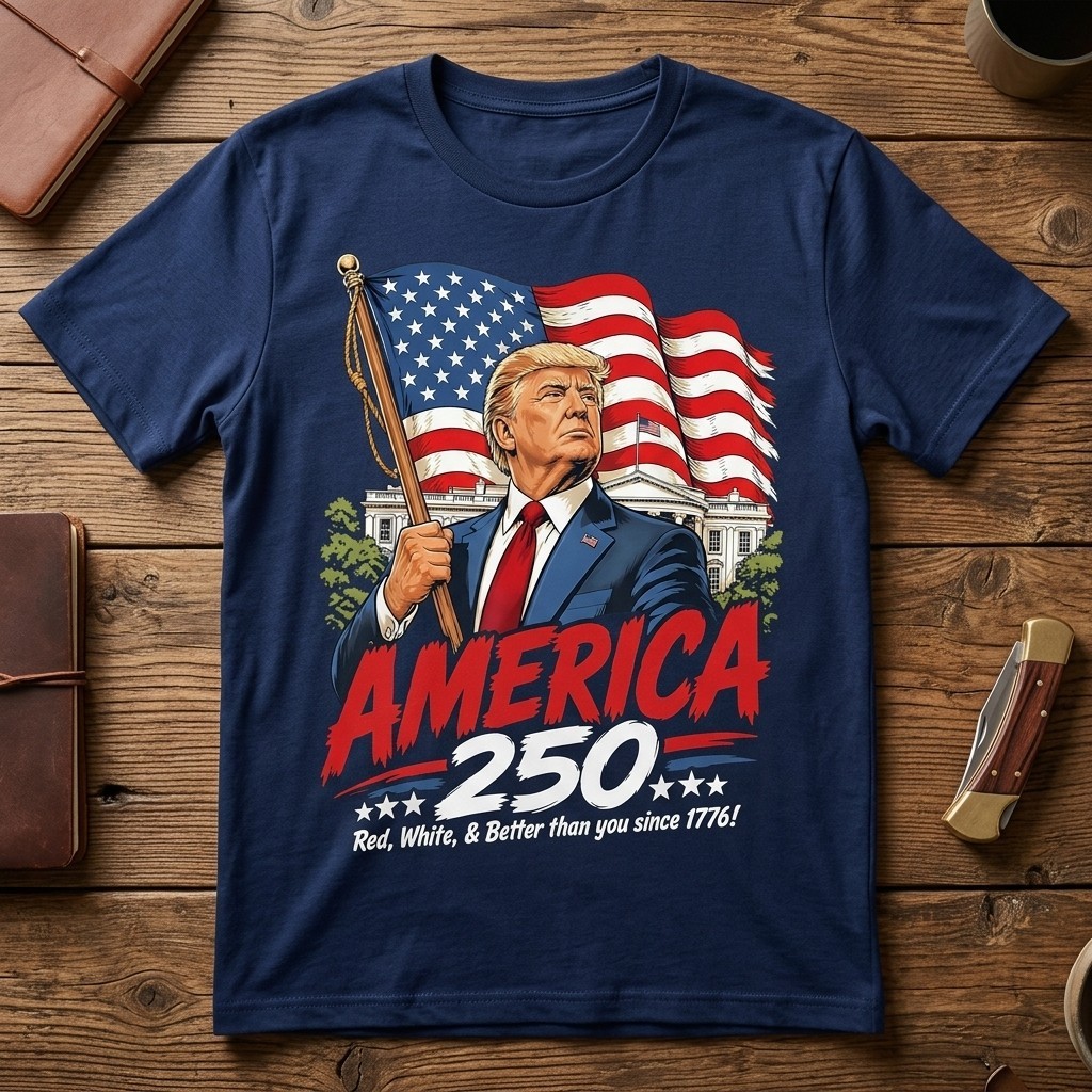 Trump America 250 Patriotic 250th Anniversary 4th of July T-Shirt gallery