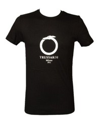 SG Men’s TRUSSARDI Short Sleeve Crew Neck Logo Print Pure Cotton T-Shirt A
