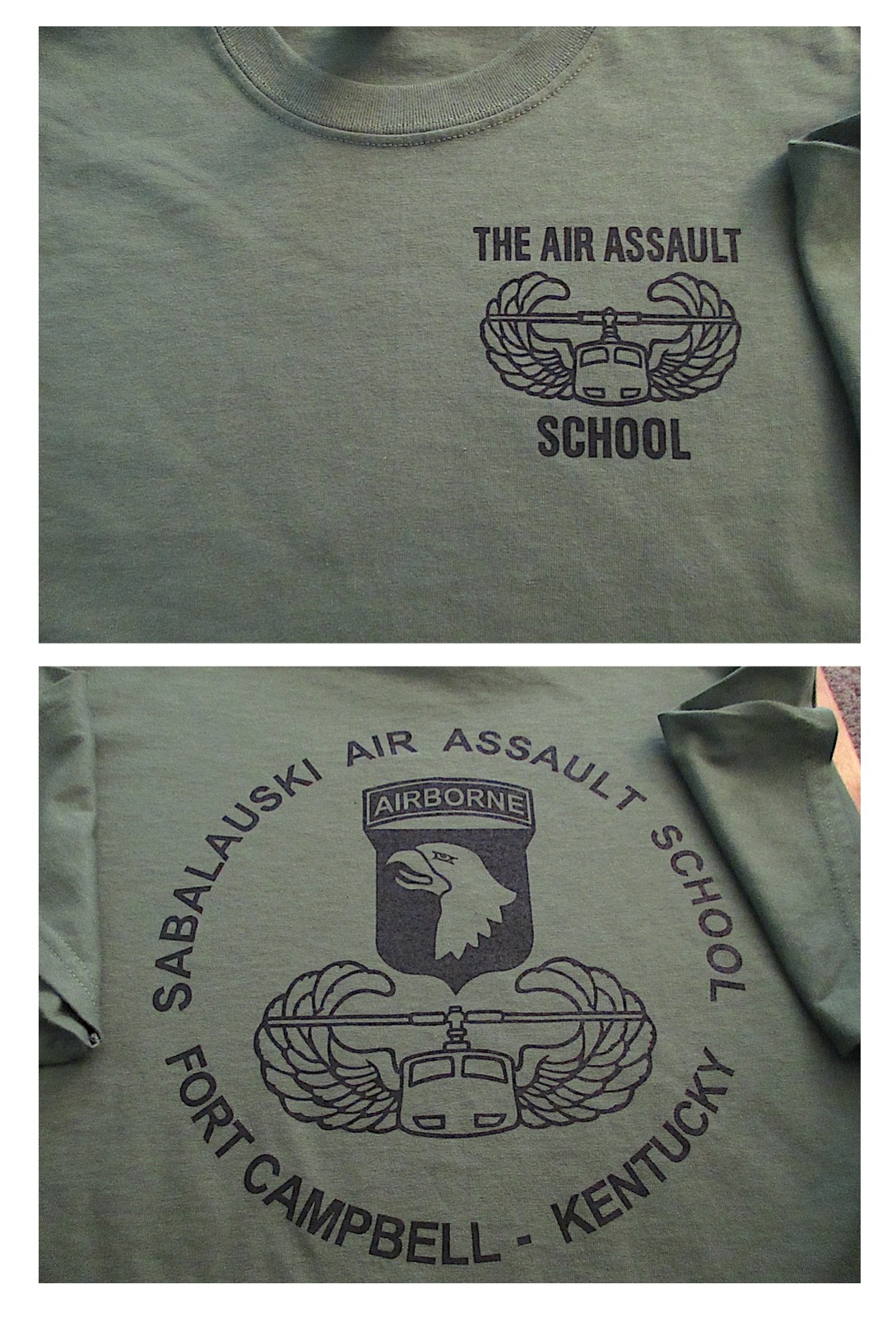 AIR ASSAULT 101 Airborne School SABALAUSKI T-Shirt Large Ft Campbell Kentucky US gallery