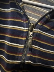 Vintage Levi’s Terry Cloth Stripe Tee Size XL USA 90s Y2K Black Stripes, Zip