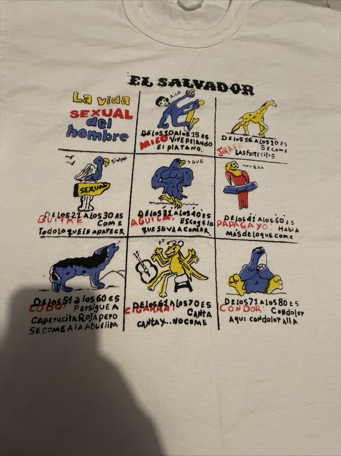 Vtg 80s 90s El Salvador Funny Parody T-Shirt Joke Grunge Single Stitch SZ Large gallery