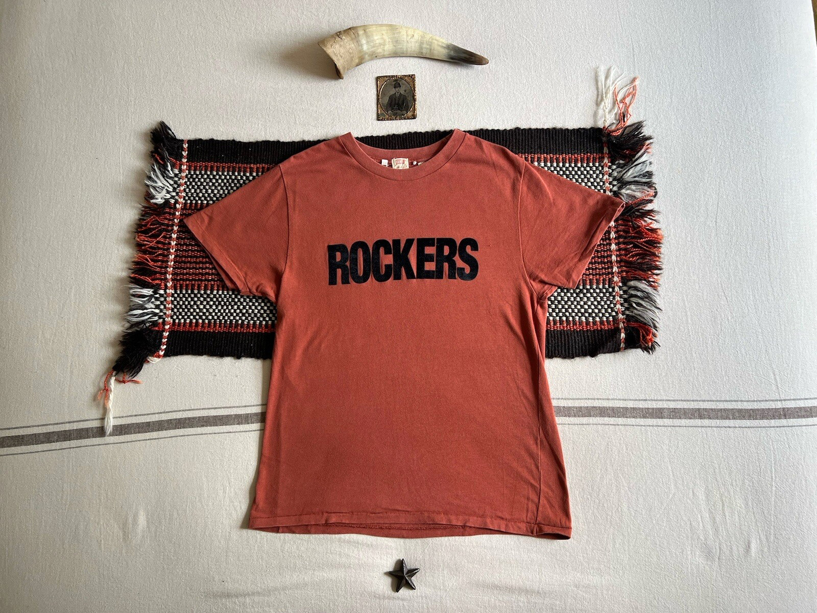 LVC T-Shirt M 50s Rockers Single Stitch Rockabilly Levi’s VTG Red Rust Pink Rare gallery