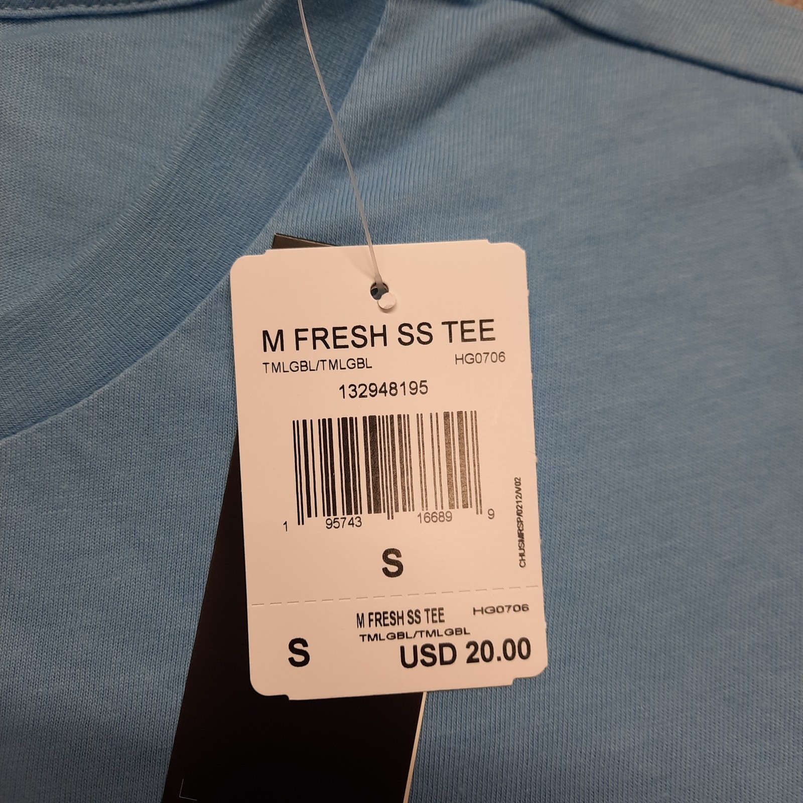 Adidas Fresh Tee T-Shirt Men's Size Small Sky Blue Short Sleeve Training Logo gallery