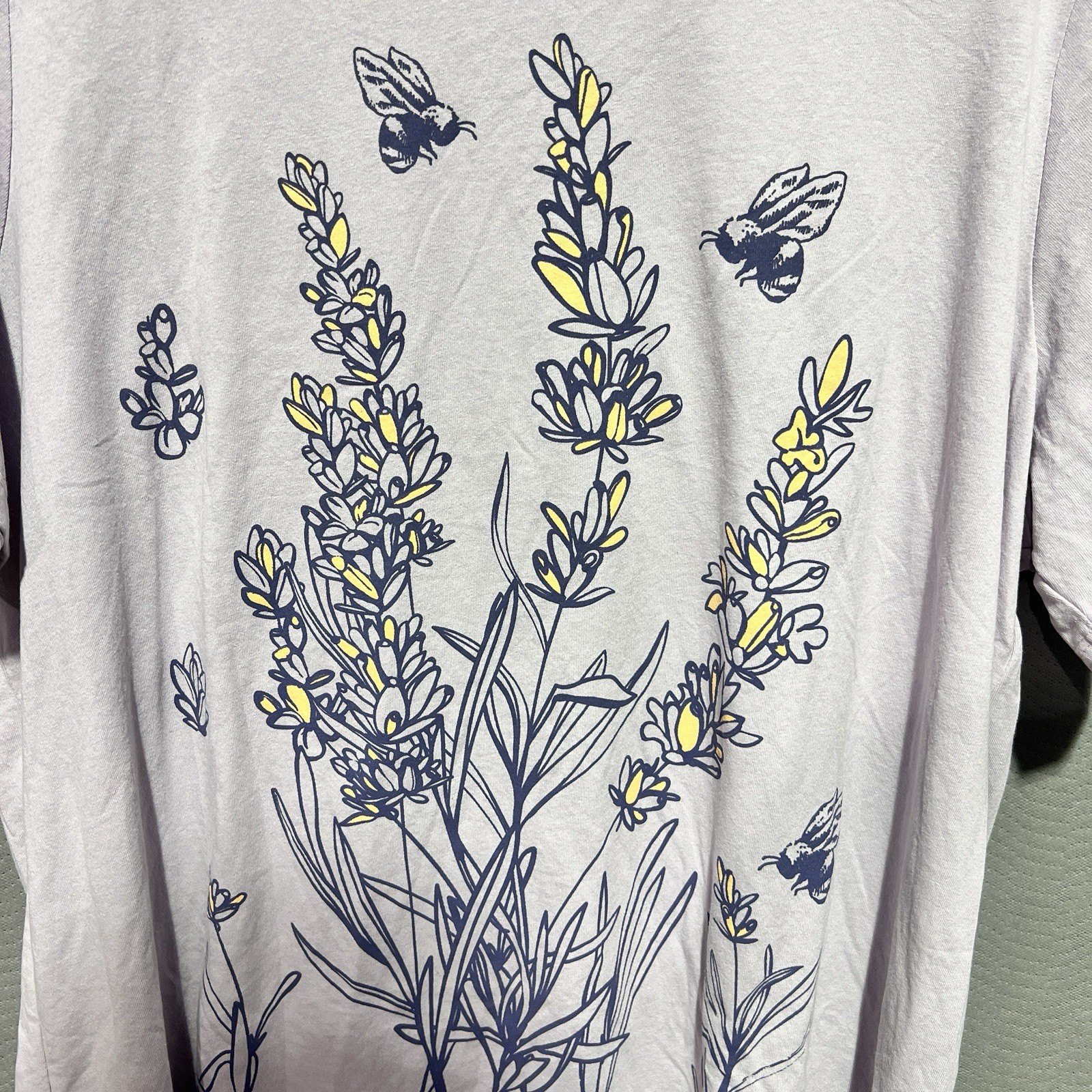 Mighty Fine Purple Flower design T-shirt Size 0X BR2026 gallery
